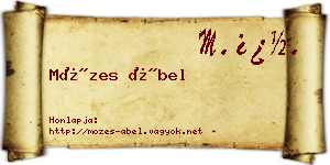 Mózes Ábel névjegykártya