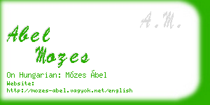 abel mozes business card