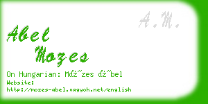 abel mozes business card